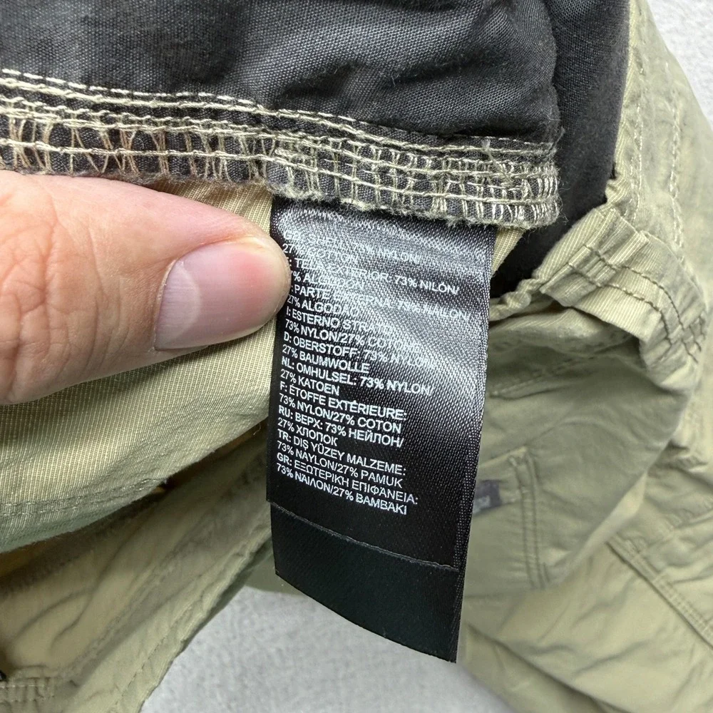 The North Face Cargo Shorts Mens 32 Khaki Green Hiking Outdoor Utility Camping